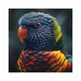 Rainbow Lorikeet Parrot Close Up Portrait (Print Only) thumbnail