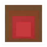 JOSEF ALBERS - HOMAGE TO THE SQUARE, RED, BROWN  (Print Only) thumbnail