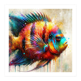 Colorful Tropical Fish Portrait (Print Only) thumbnail