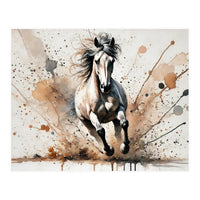 Galloping Horse Front View (Print Only)