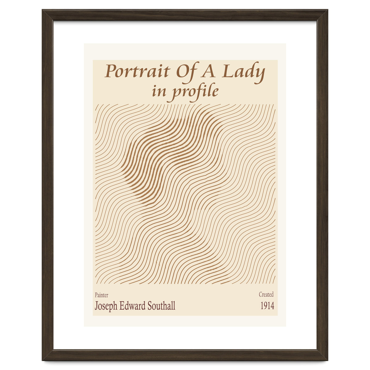 Portrait Of A Lady In Profile (1914) – Joseph Edward Southall (english, 1861 – 1944)