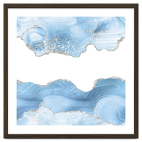 Blue & Silver Agate Glitter Texture 07