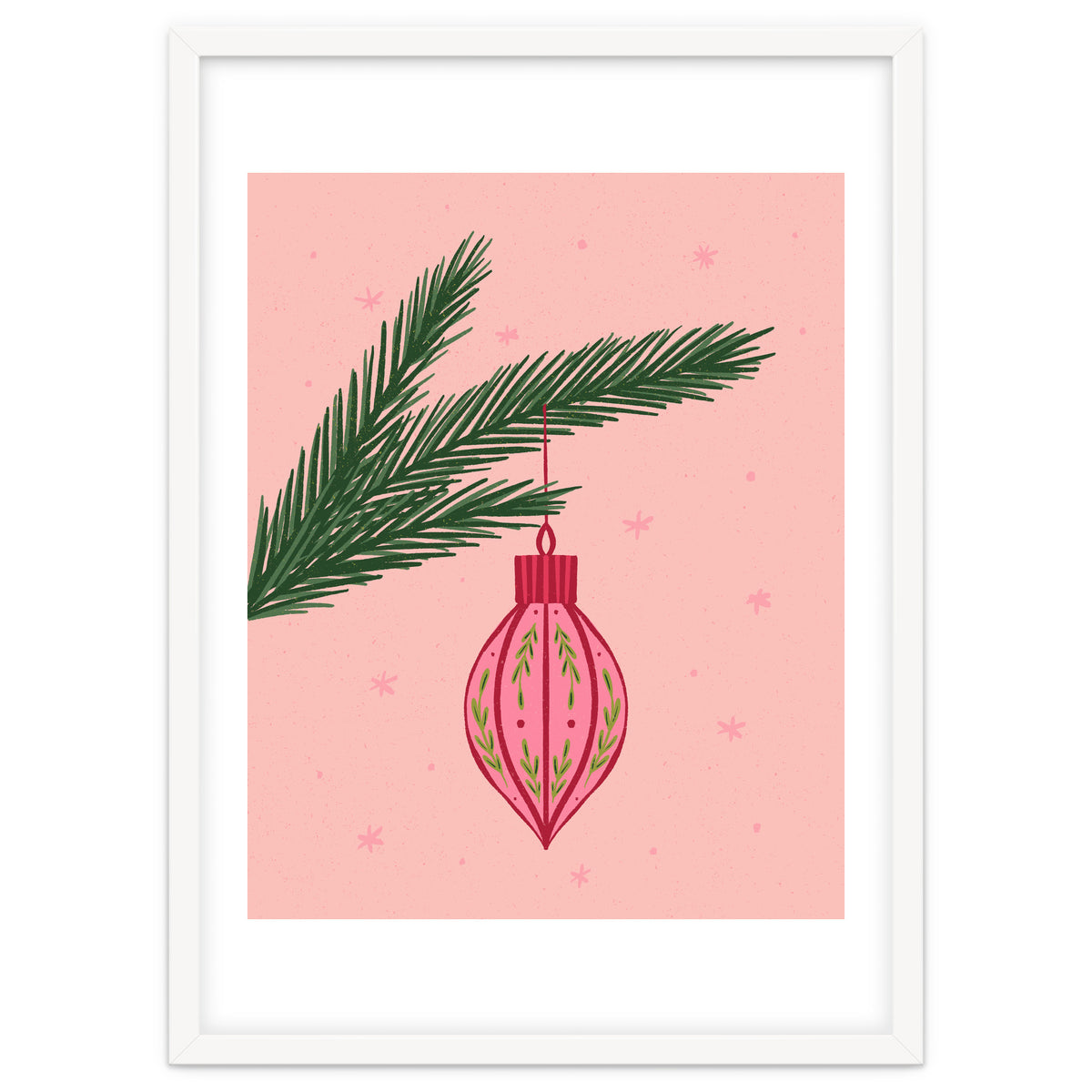 Christmas Globe with tree branch