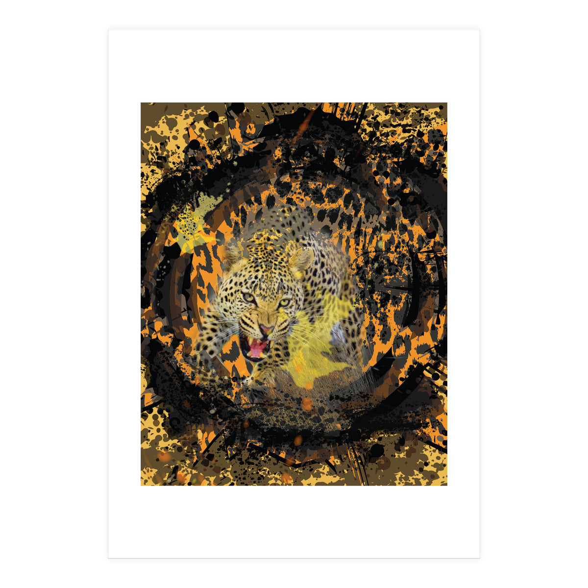 Angry Leopard (Print Only)