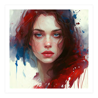 Modern Fairy Tale Blue Eyed Portrait (Print Only)