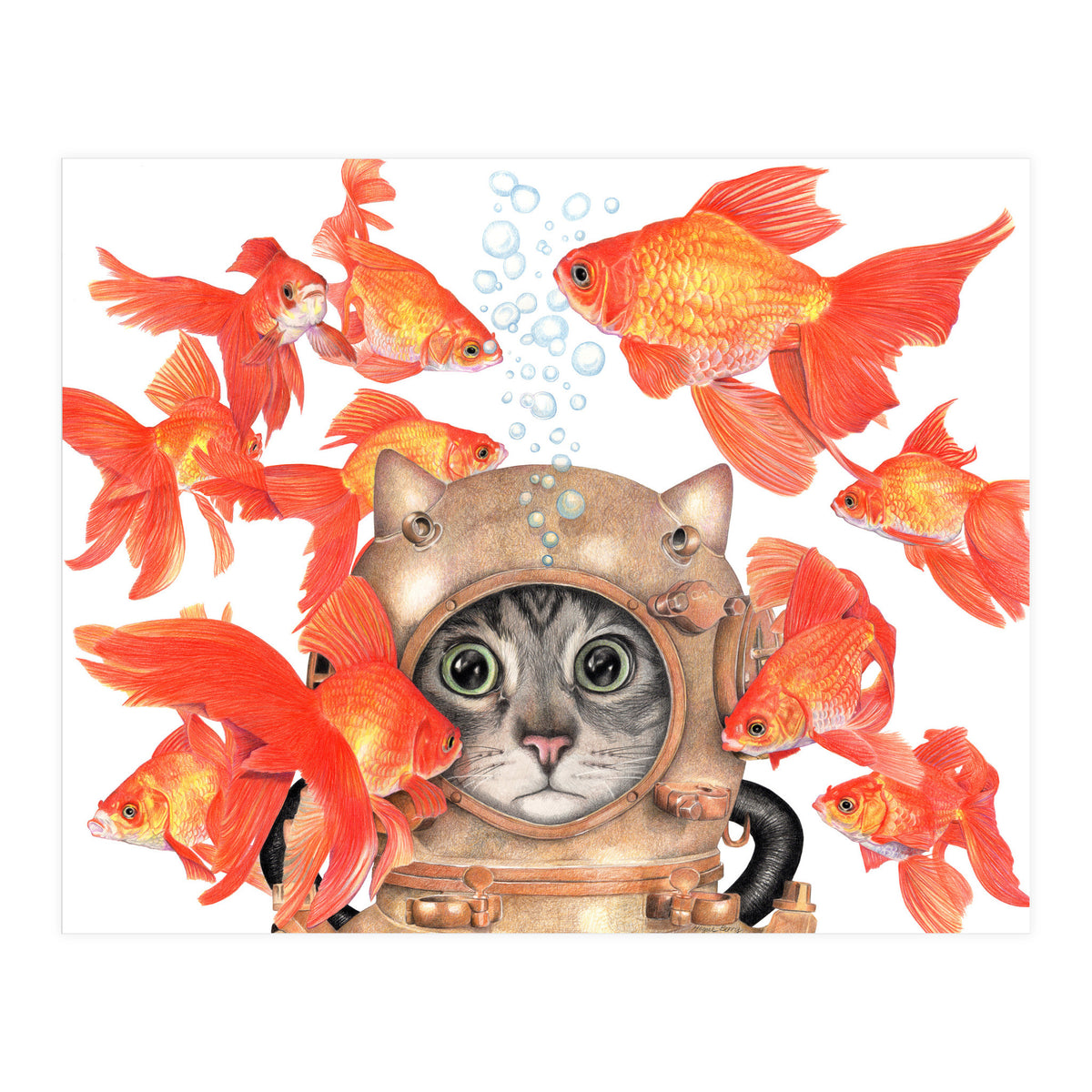 Scuba Catlgbright (Print Only)