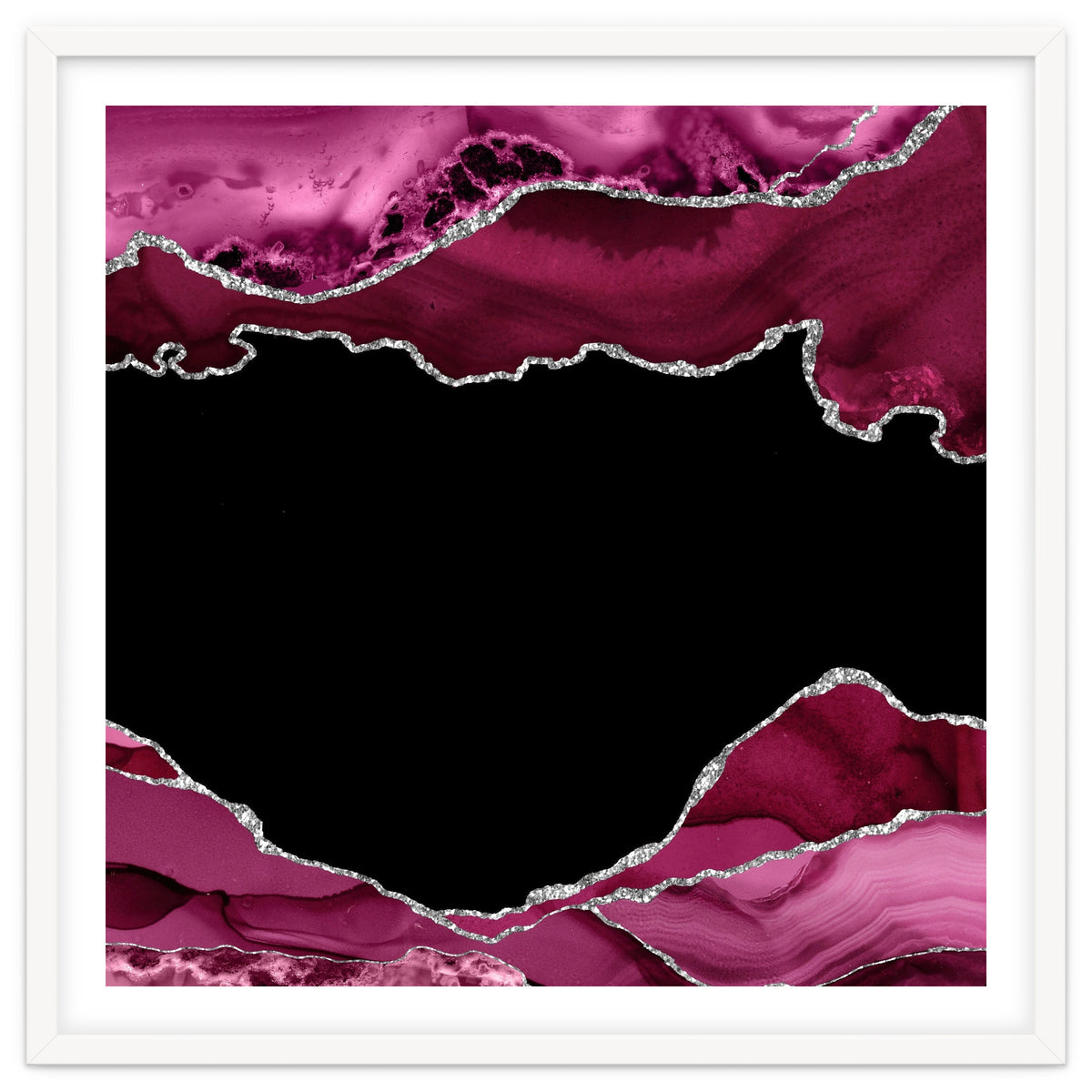 Burgundy & Silver Agate Texture 04