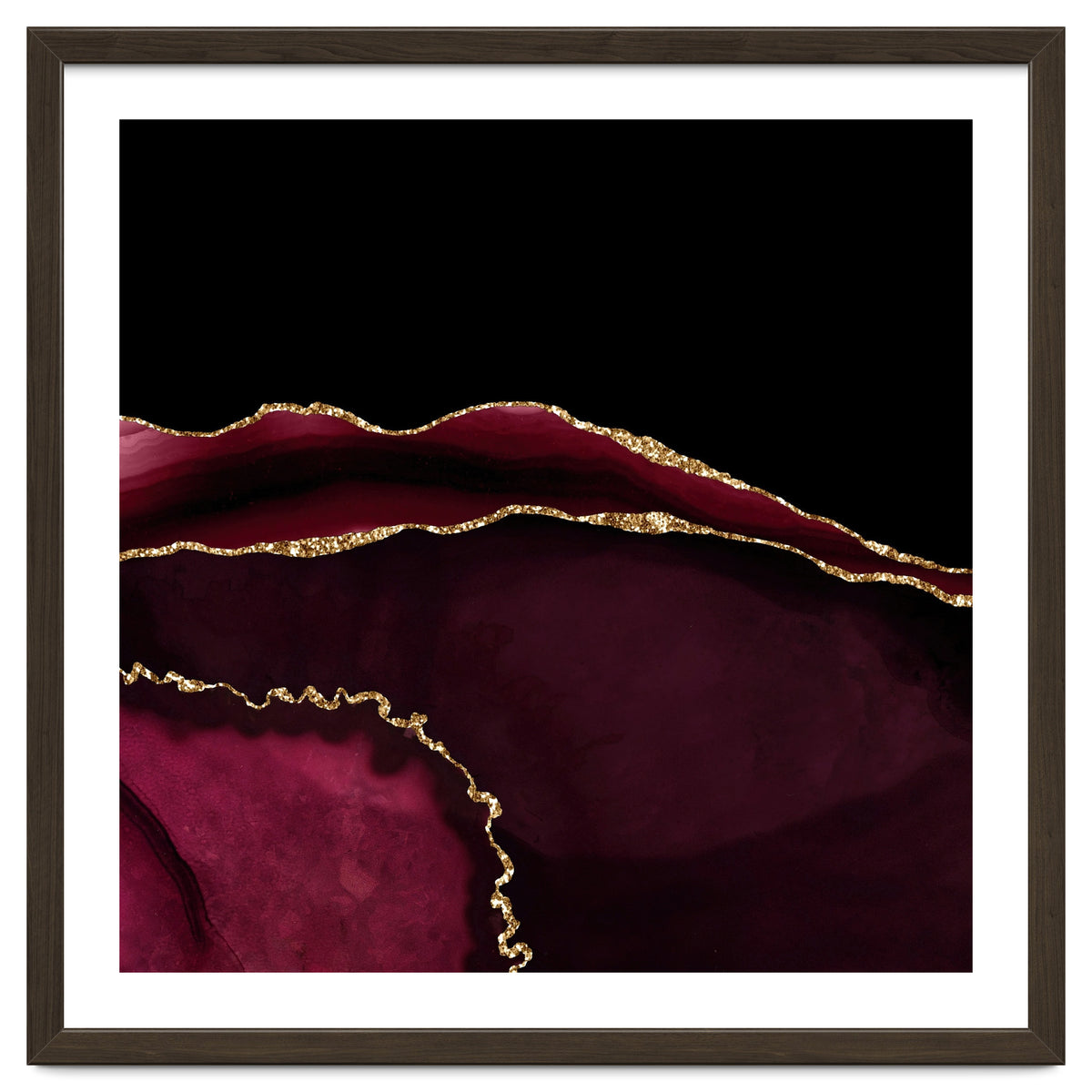 Burgundy & Gold Agate Texture 05