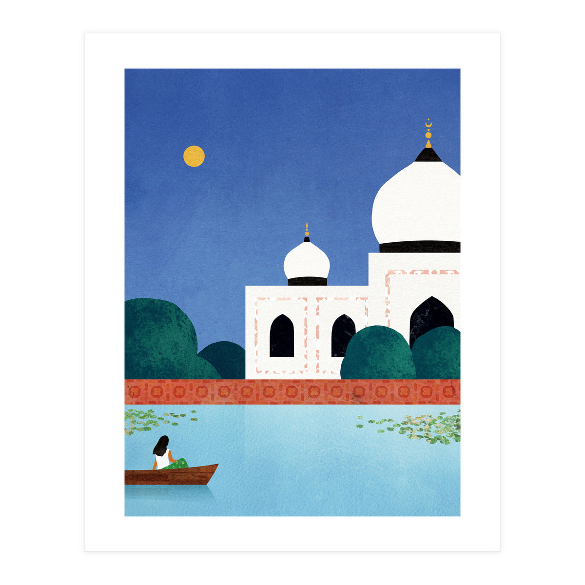 Taj Mahal Boat Ride (Print Only)