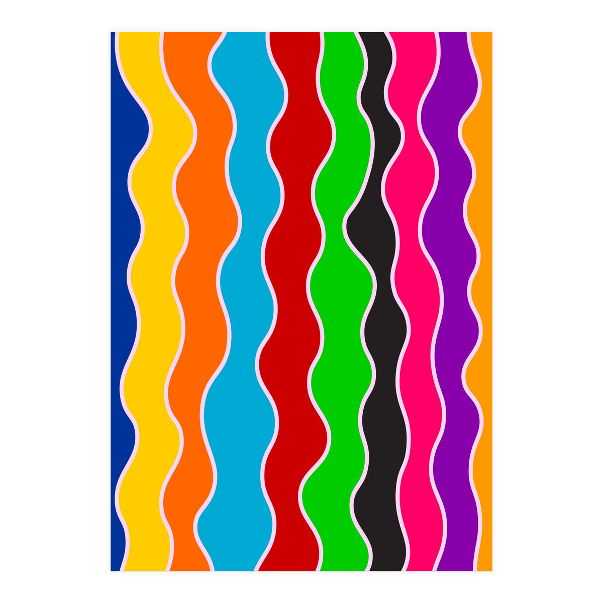 Retro Wavy Pattern (Print Only)