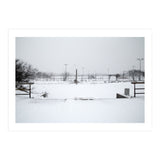 Baseball field covered in snow (Print Only) thumbnail