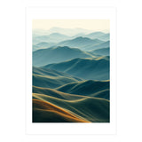 Minimalist Misty Mountain Landscape Wall Art (Print Only) thumbnail