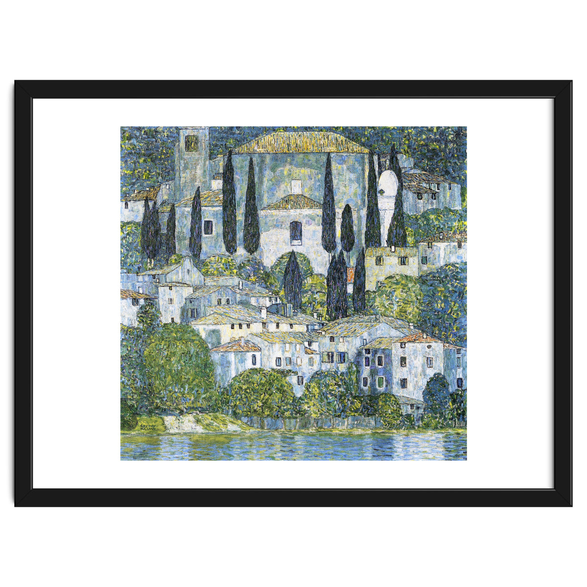 Gustav Klimt – Kirche in Cassone (1913) | Vibrant Landscape Masterpiece Art Print