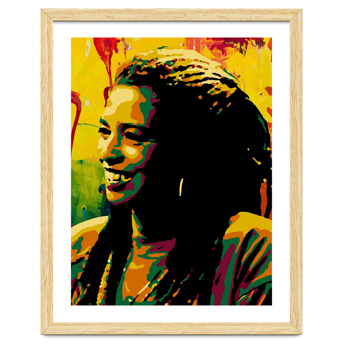 Angela Davis Colorful abstract Art