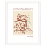 Self Portrait With Bandaged Ear And Pipe – Vincent Van Gogh thumbnail