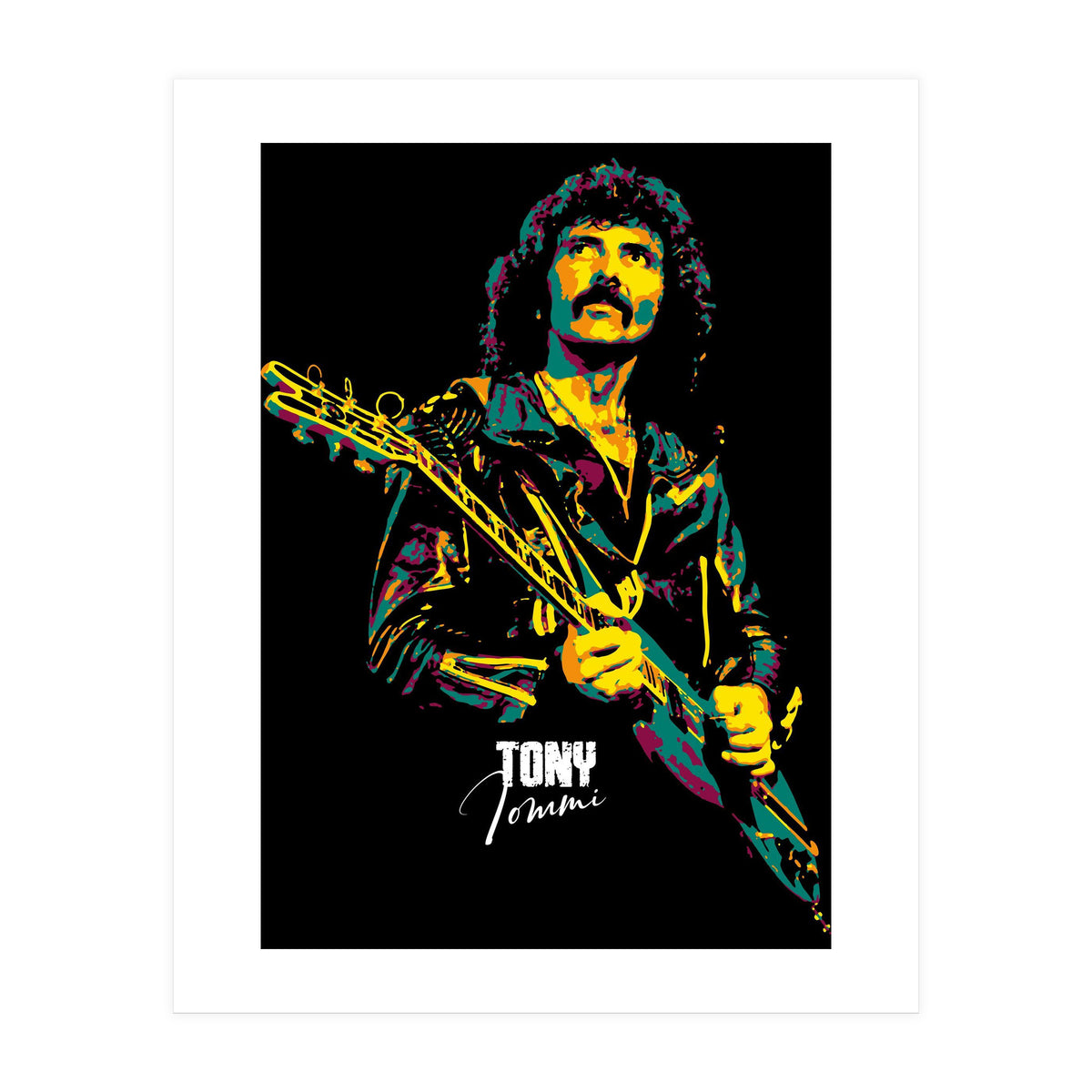 Tony Iommi Musician Legend in Pop Art (Print Only)