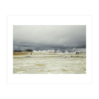 Tourists at the volcano steam spot - Iceland (Print Only)