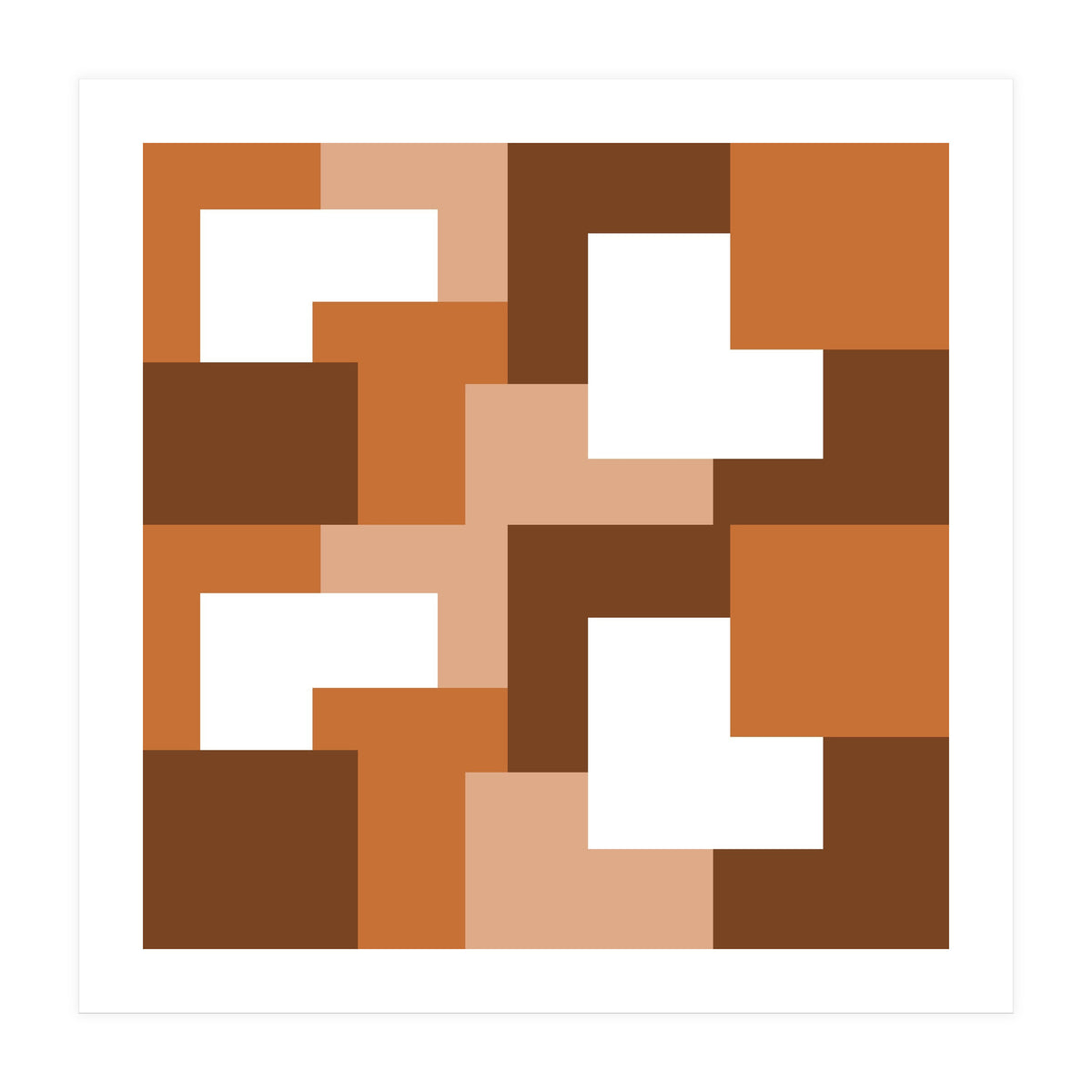 Brown Abstract Square Tiles (Print Only)