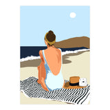 No Posting, No Liking, Just Living, Solitude Solo Woman Travel, Boss Lady Beach Ocean Sea, Summer Tan Bohemian (Print Only) thumbnail