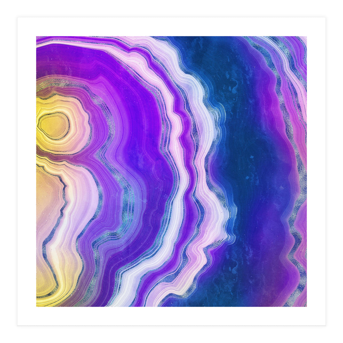 Neon Agate Texture 02  (Print Only)