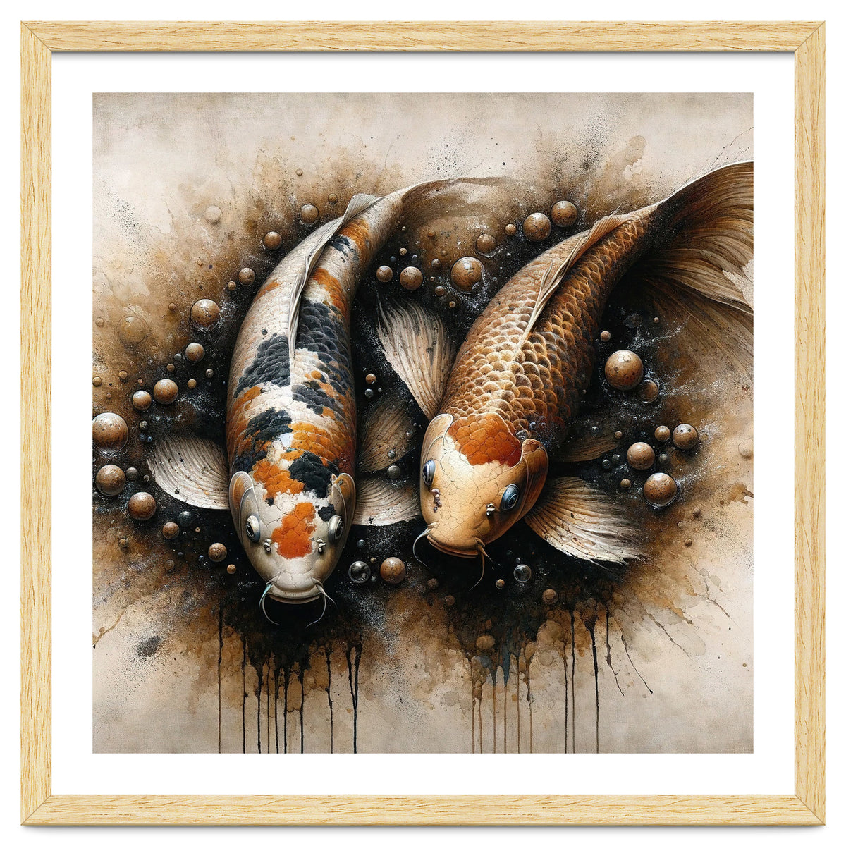 Powerful Koi Fish Pair