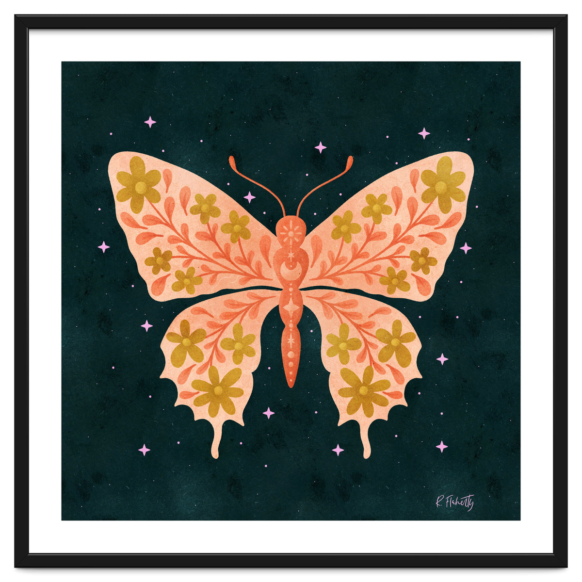 Cosmic Floral Butterfly