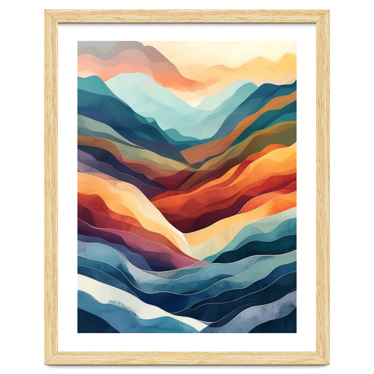 Abstract Ethereal Mountain Landscape