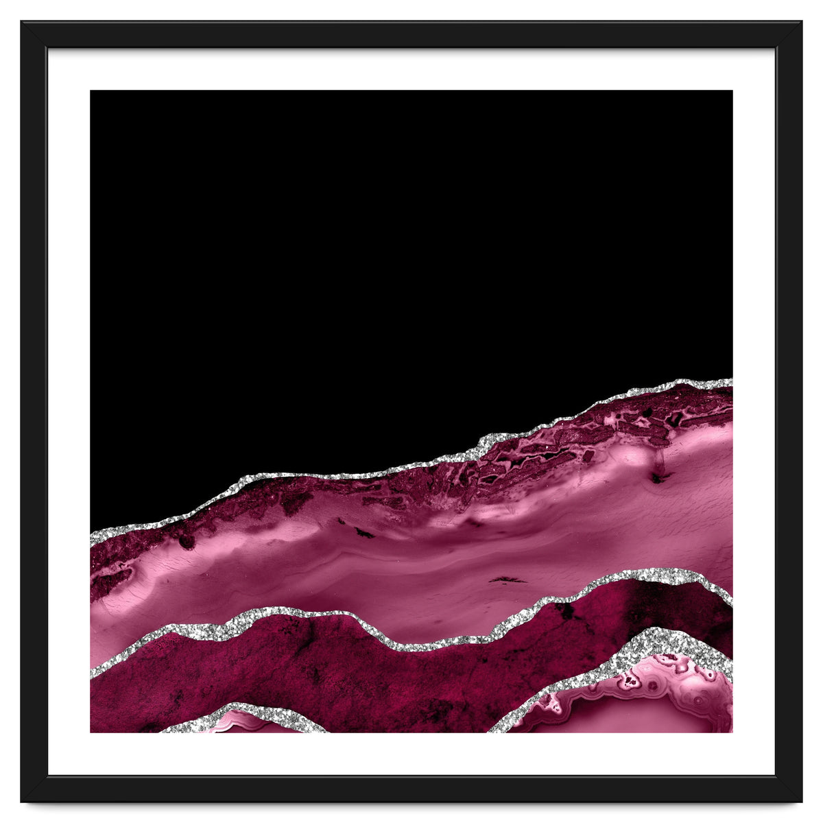 Burgundy & Silver Agate Texture 03