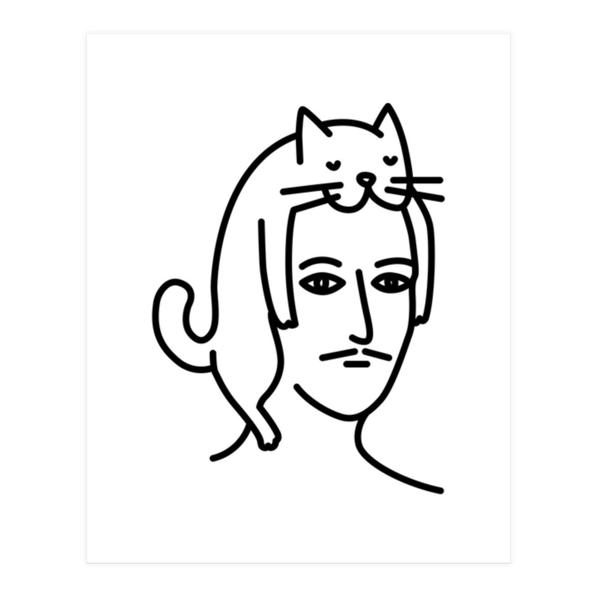 Man In Cat Hat (Print Only)