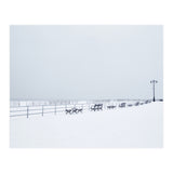Benches along the pier on snow beach (Print Only) thumbnail