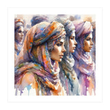 Tuareg Women Procession Watercolor (Print Only) thumbnail
