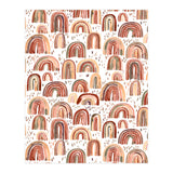 Cute Watercolor Rainbows Terracota (Print Only) thumbnail