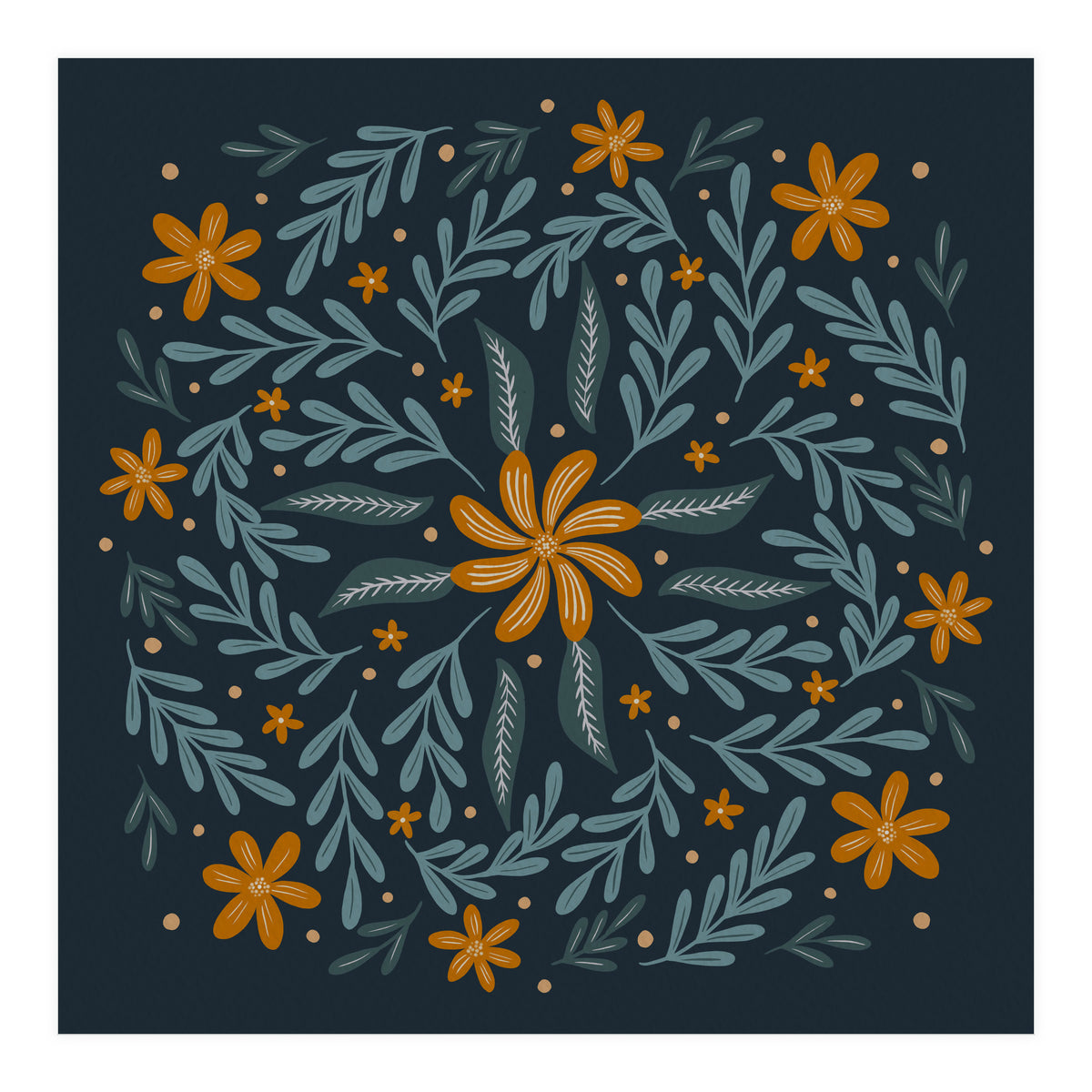 Circular Flowers 1  (Print Only)