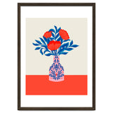 Poppies in a vase - red and blue thumbnail