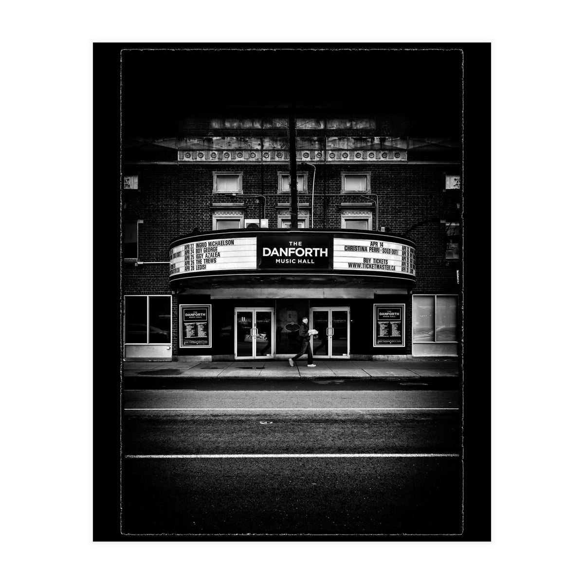 The Danforth Music Hall No 1 with Border (Print Only)