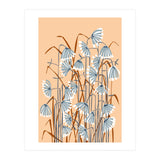 Linocut Flower Meadow Peach Fuzz (Print Only) thumbnail