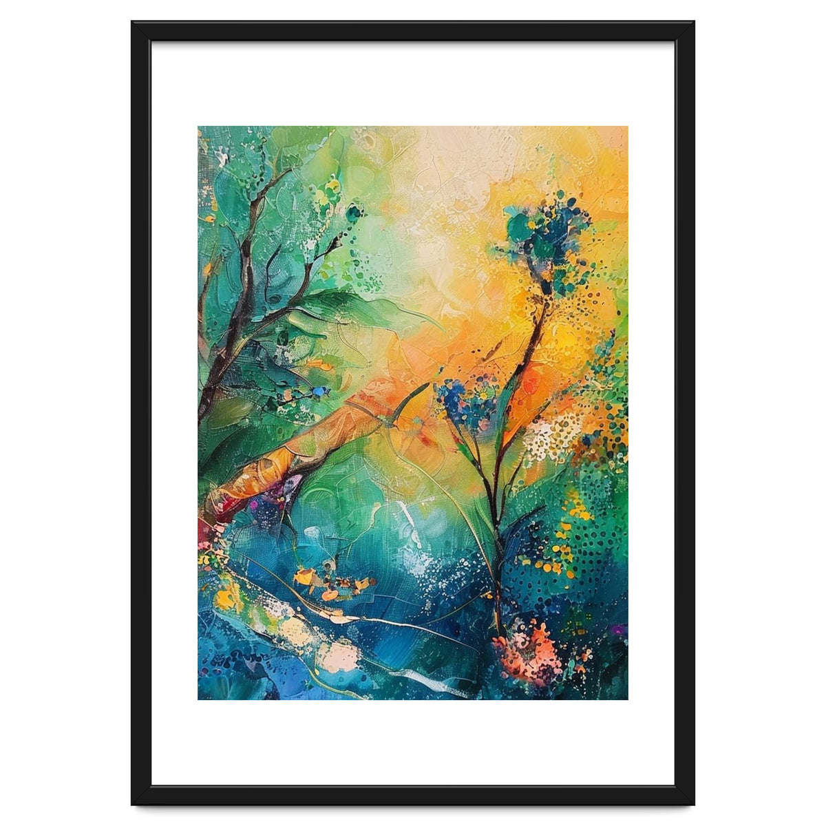 Abstract Botanical Forest Landscape
