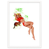 Pinup Girl With A Naughty Racoon thumbnail