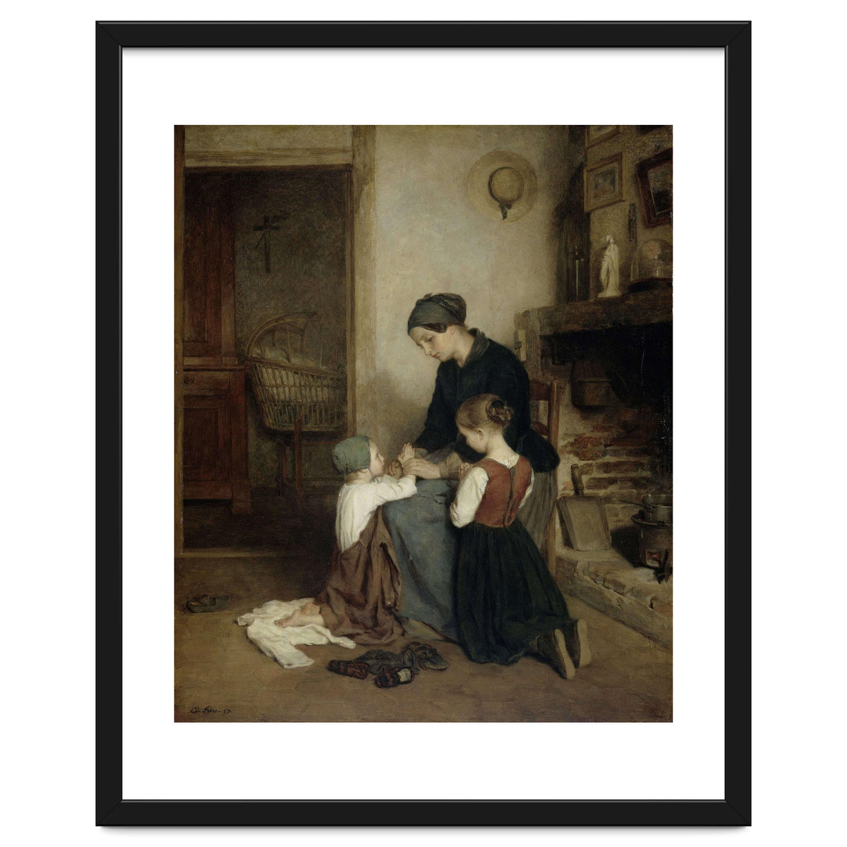 The Evening Prayer. Dating: 1857. Measurements: h 46.5 cm × w 38.5 cm; d 6.4 cm.