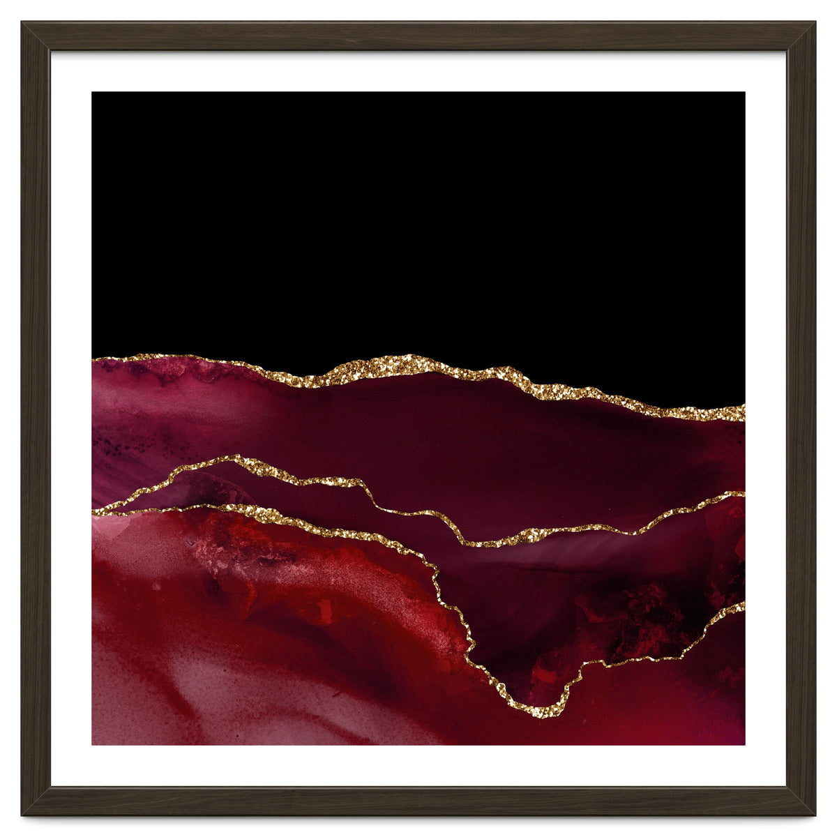 Burgundy & Gold Agate Texture 07