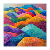 Vibrant Rainbow Rolling Hills Landscape (Print Only) thumbnail