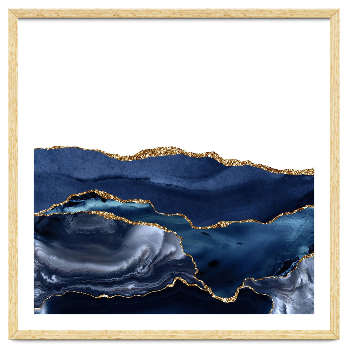 Navy & Gold Agate Texture 21