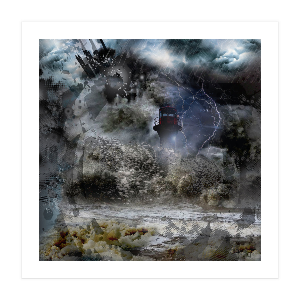 Lighthouse Storm (Print Only)