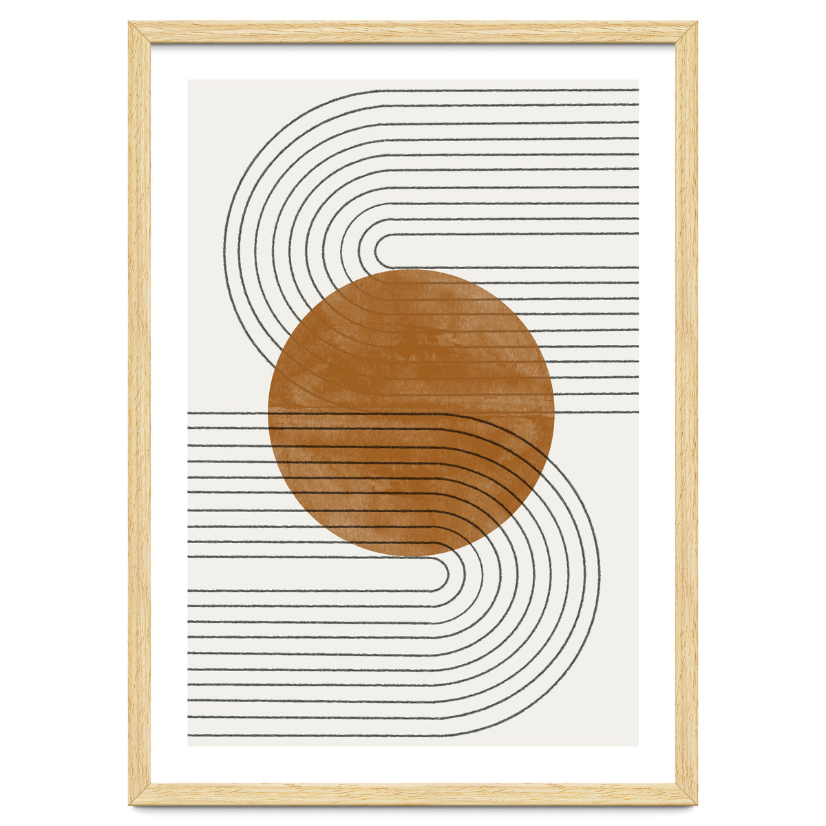 BROWN MINIMALIST MOON