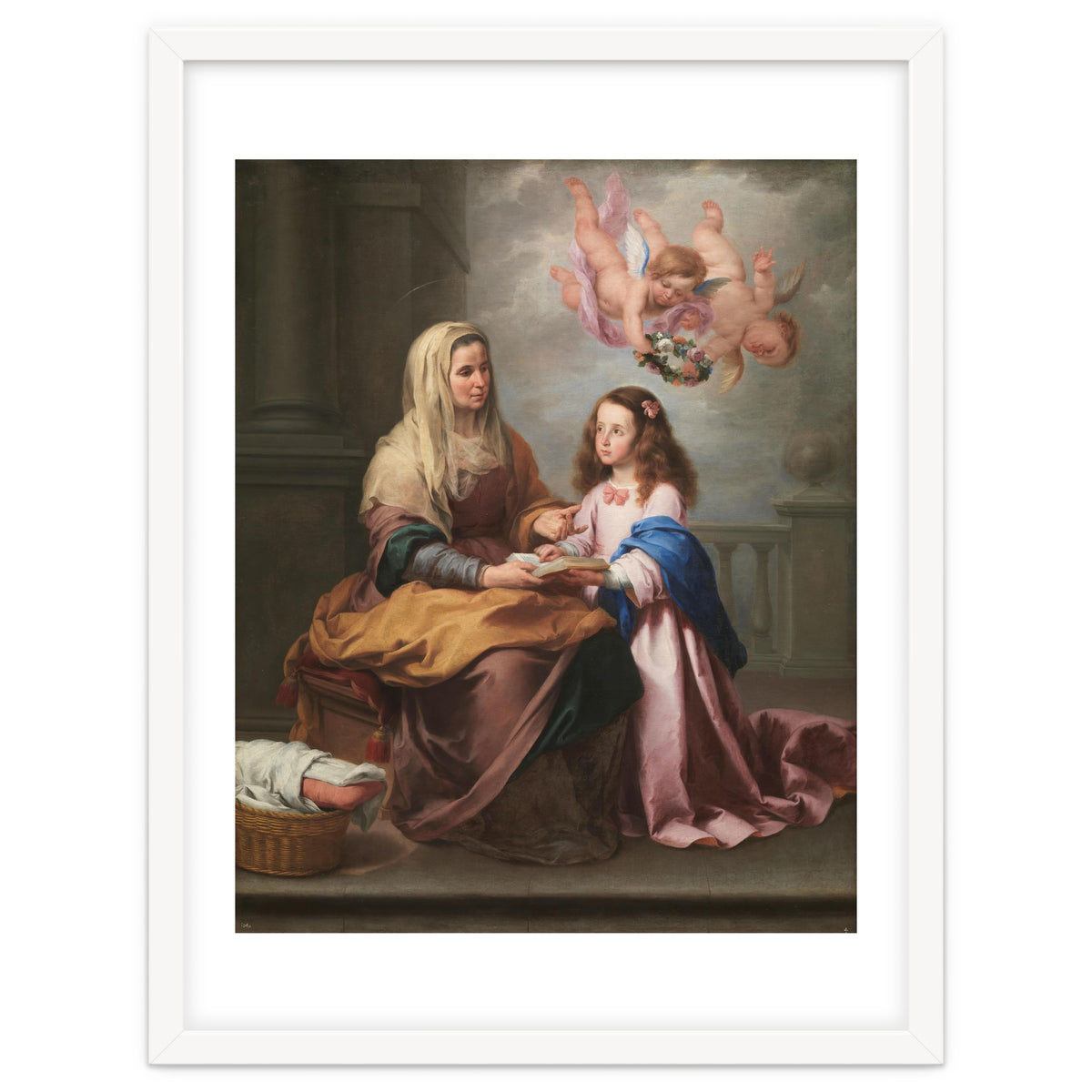 Bartolomé Esteban Murillo / 'Saint Anne with the Virgin', ca.  1655, Spanish School. VIRGIN MARY.