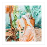 Turkish Reader | Morocco Travel Book Club | Modern Bohemian Woman Architecture | Watercolor Painting (Print Only) thumbnail