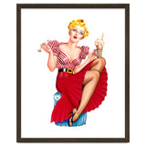 Pinup Blonde Posing With Ice Cream thumbnail