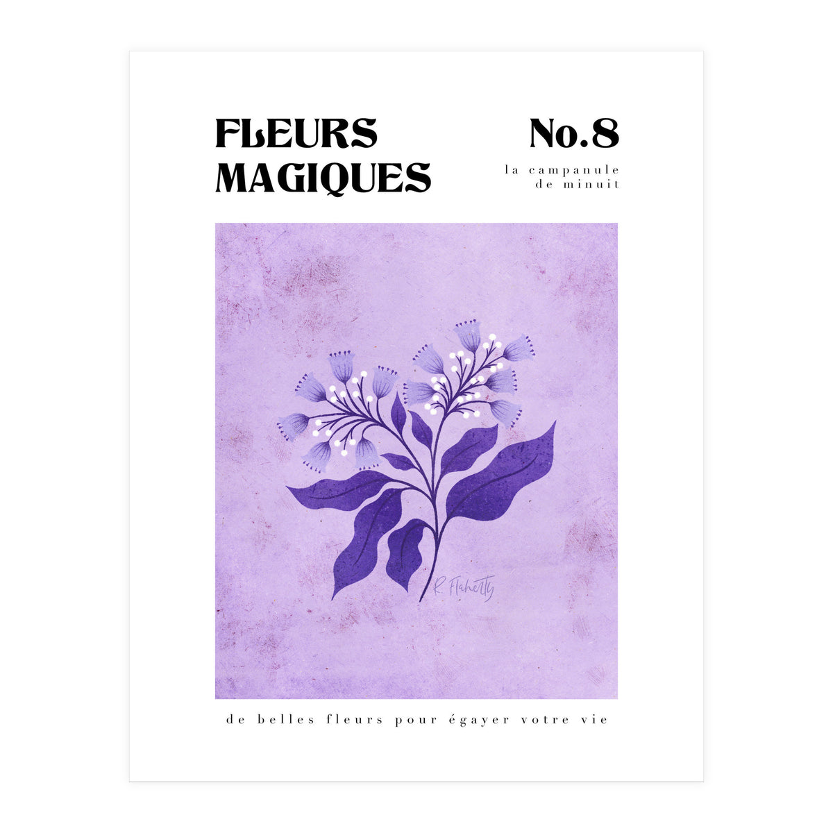 Magical Flowers No.8 Midnight Bellflowers (Print Only)