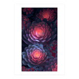 Ethereal Neon Blooms: Intricate 3D Floral Fractal Art (Print Only) thumbnail