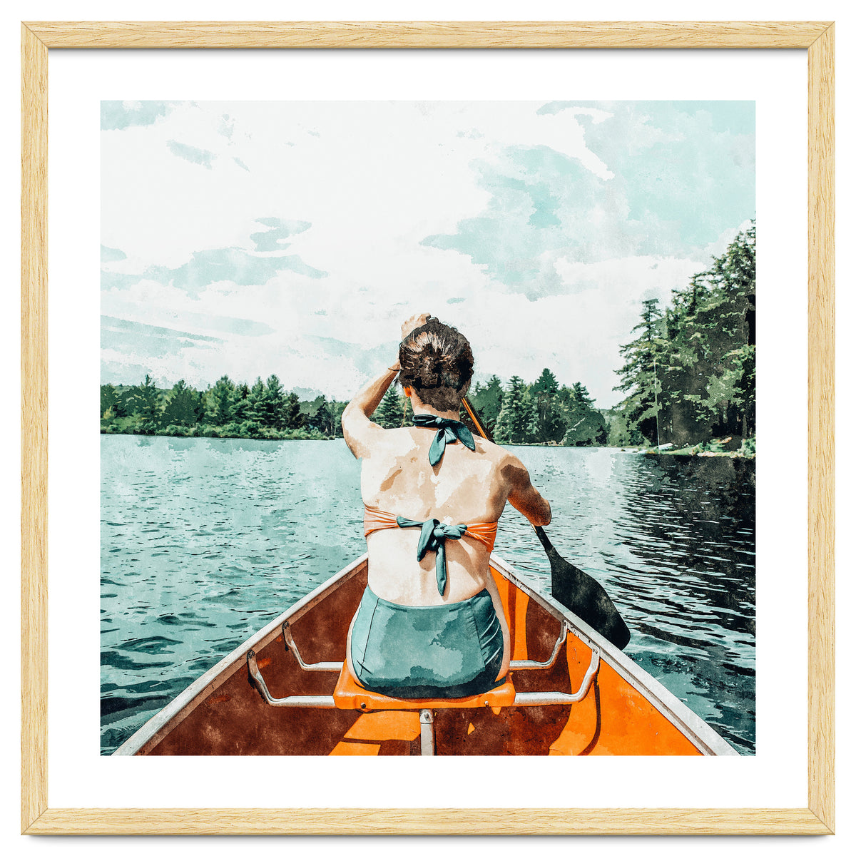 Row Your Own Boat | Woman Empowerment Confidence Painting | Positive Growth Mindset Boho Adventure